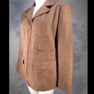 Ralph Lauren Wool/Spandex Zip Front Collar Jacket